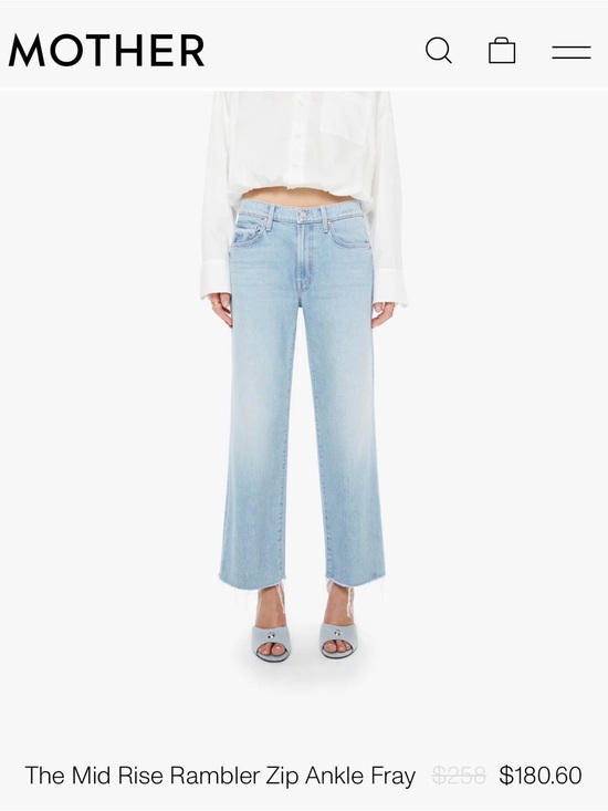 MOTHER Denim - MOTHER Light Blue Straight-Leg Jeans